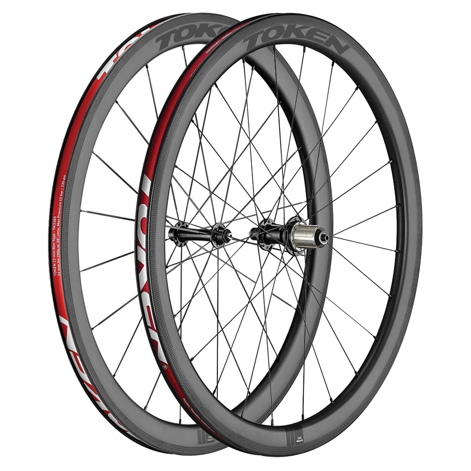 token resolute c45r carbon clincher road wheelset